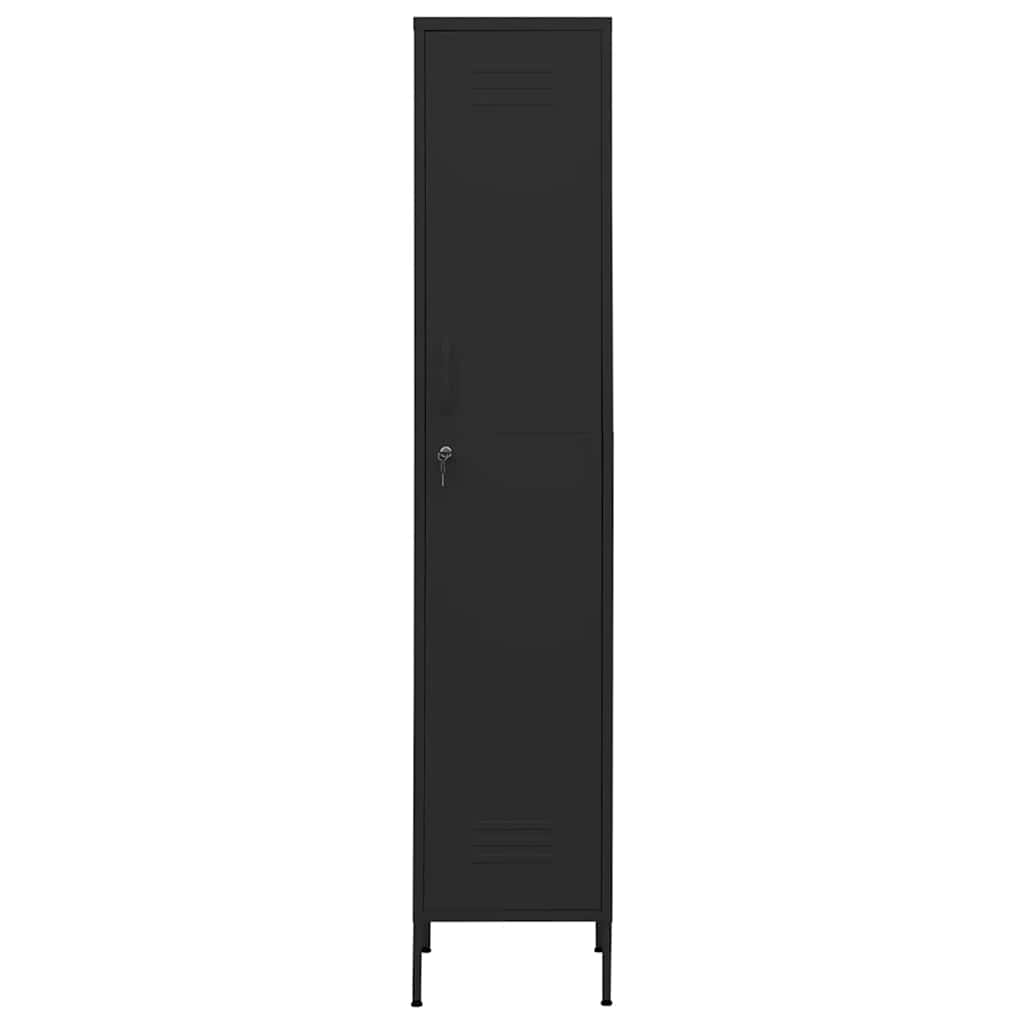 Armoire à casiers Noir 35x46x180 cm Acier - XIOS