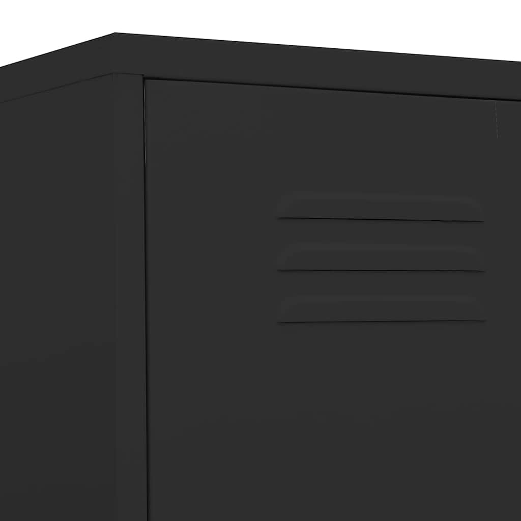 Armoire à casiers Noir 35x46x180 cm Acier - XIOS