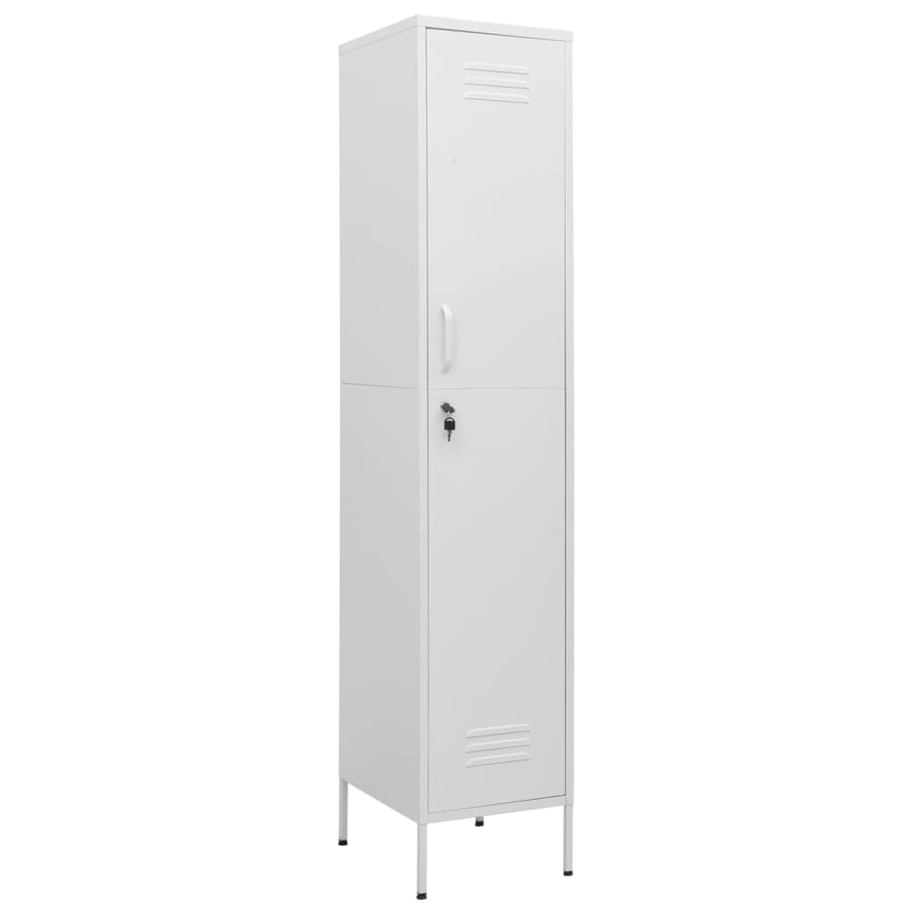 Armoire à casiers Blanc 35x46x180 cm Acier - XIOS
