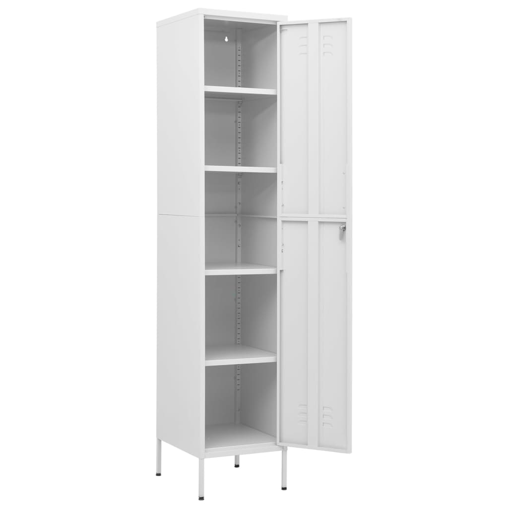 Armoire à casiers Blanc 35x46x180 cm Acier - XIOS