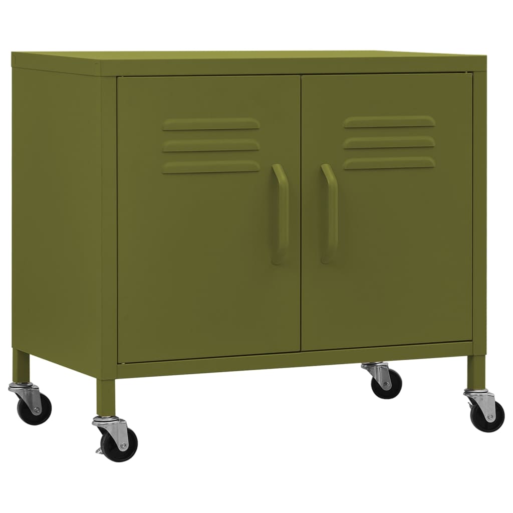 Armoire de rangement Vert olive 60x35x56 cm Acier - XIOS