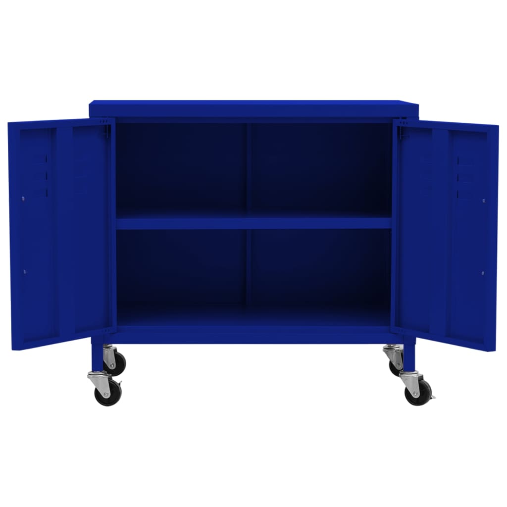 Armoire de rangement Bleu marine 60x35x56 cm Acier - XIOS