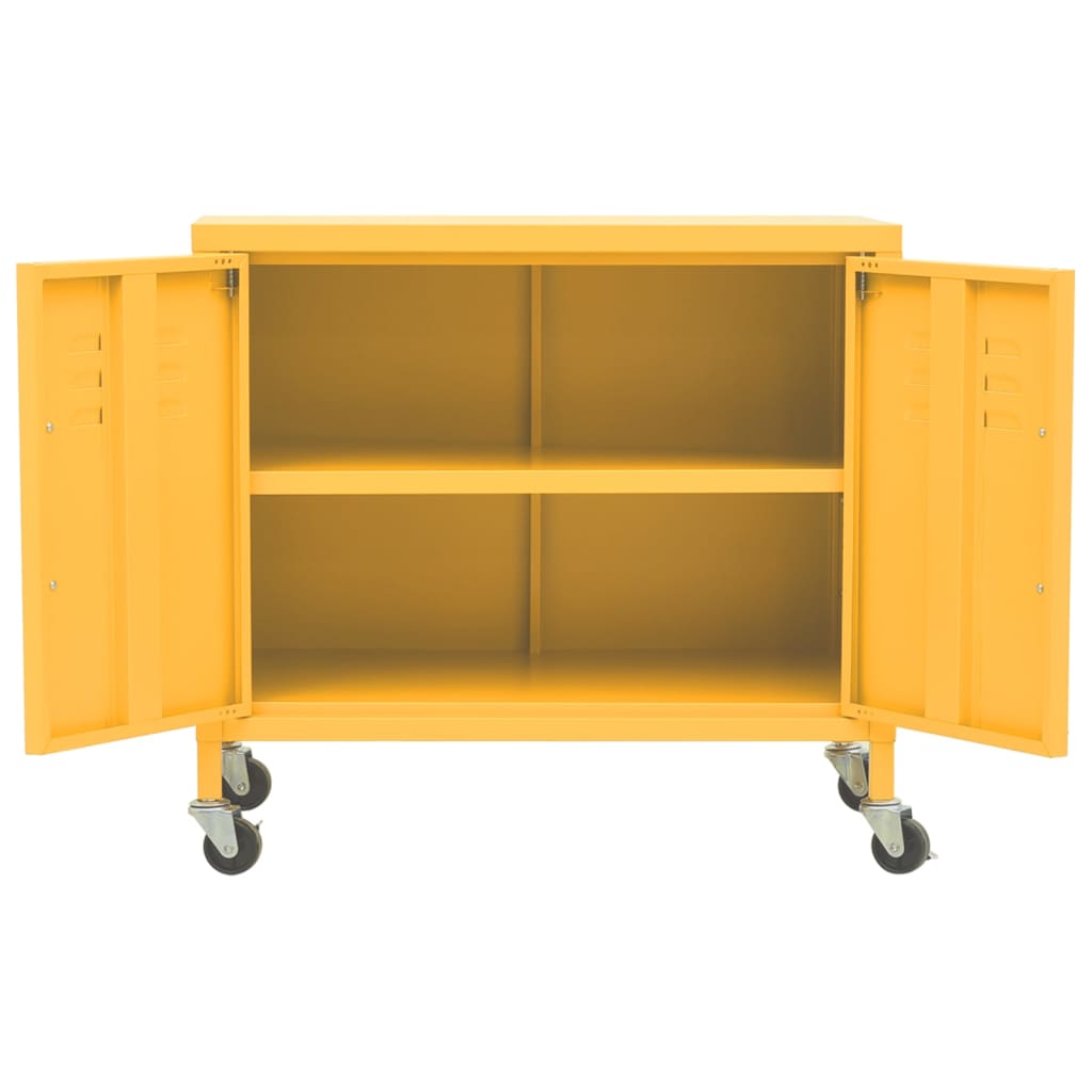 Armoire de rangement Jaune moutarde 60x35x56 cm Acier - XIOS