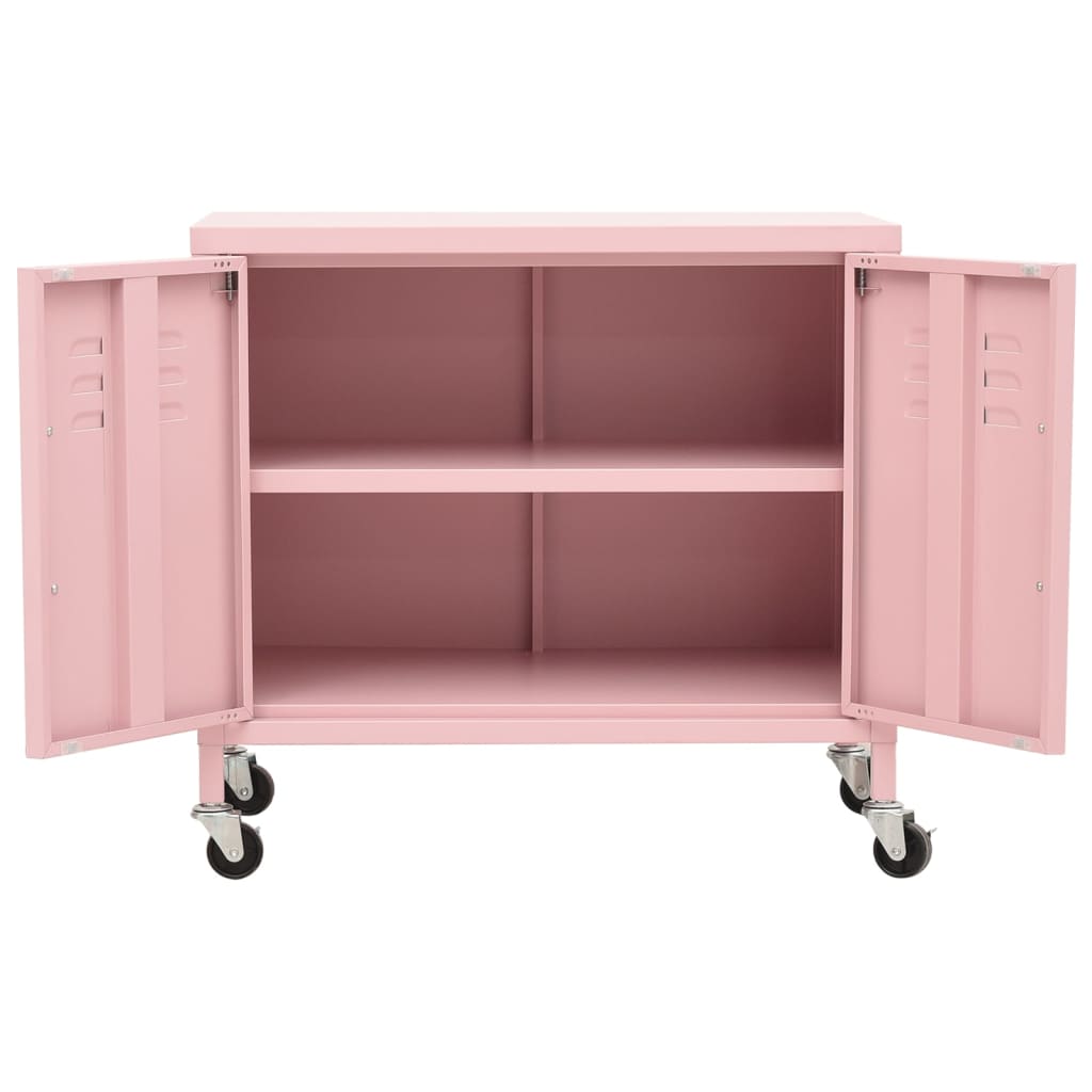 Armoire de rangement Rose 60x35x56 cm Acier - XIOS