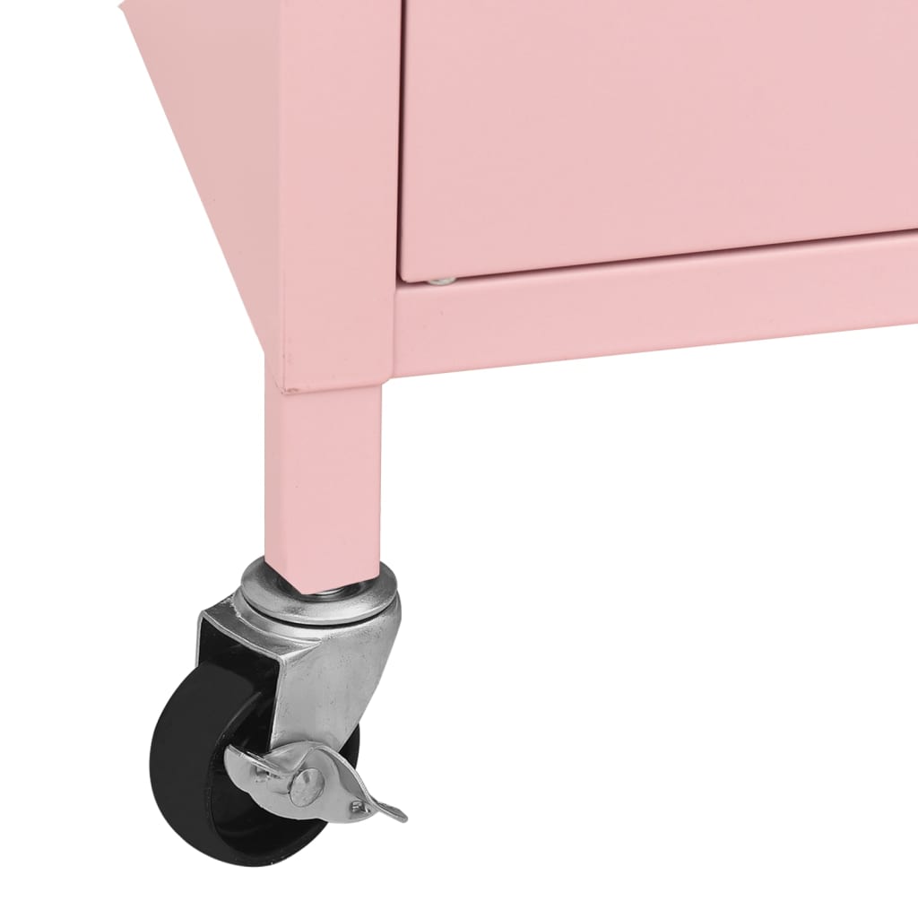 Armoire de rangement Rose 60x35x56 cm Acier - XIOS