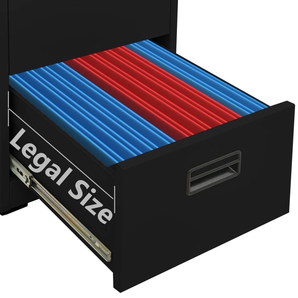 Classeur Noir 46x62x72,5 cm Acier - XIOS