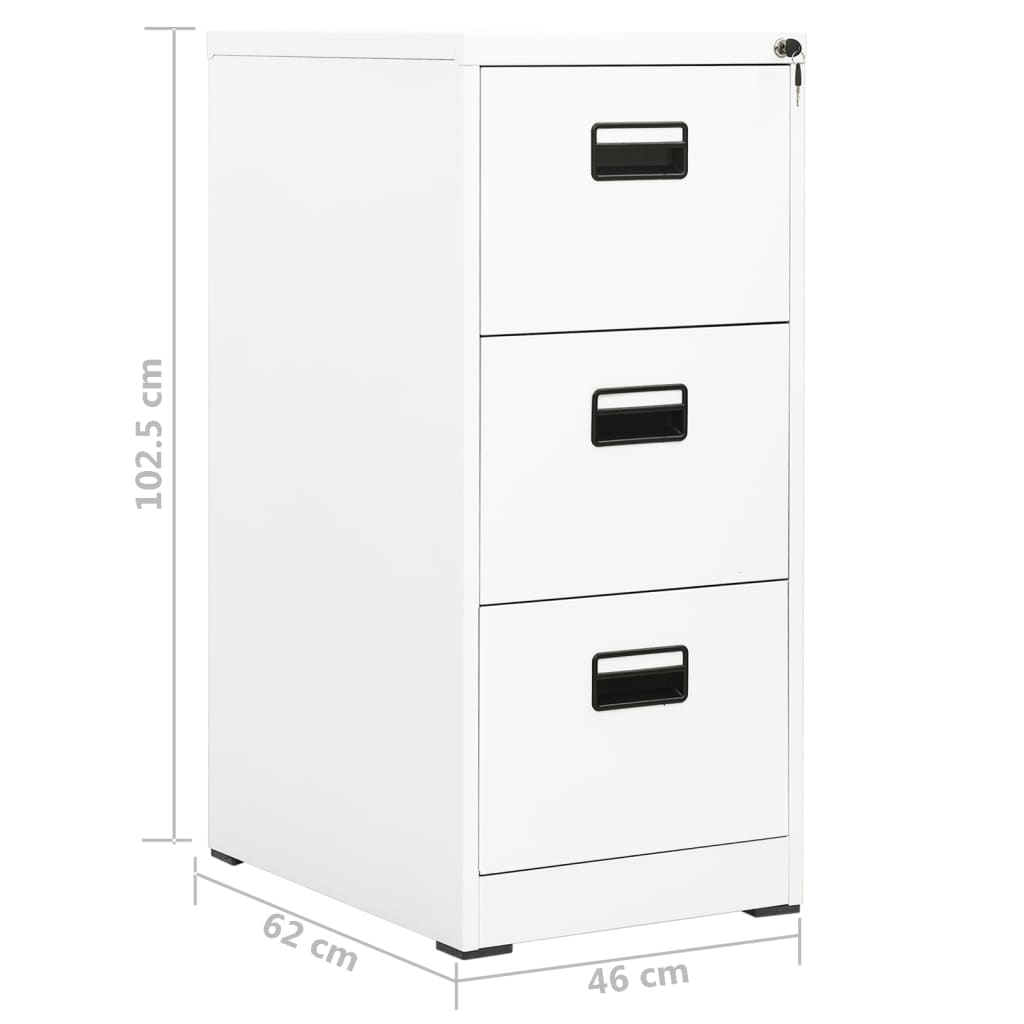 Classeur Blanc 46x62x102,5 cm Acier