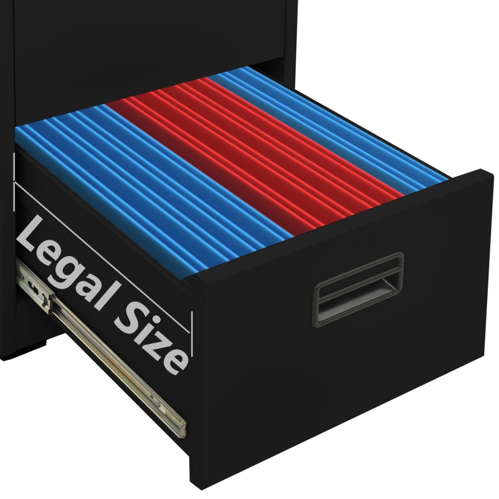 Classeur Noir 46x62x102,5 cm Acier - XIOS