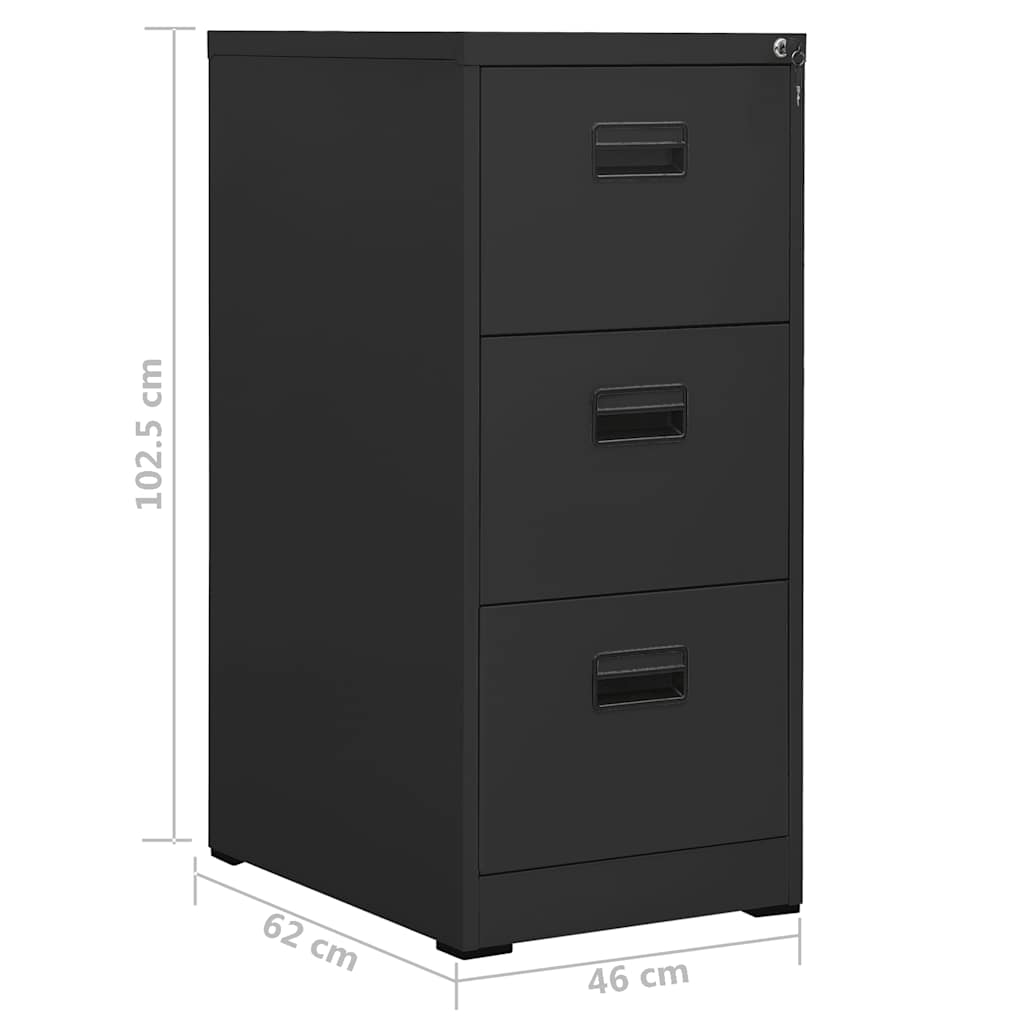 Classeur Anthracite 46x62x102,5 cm Acier