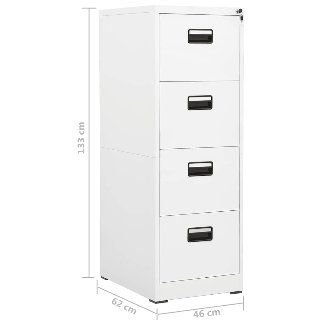 Classeur Blanc 46x62x133 cm Acier - XIOS