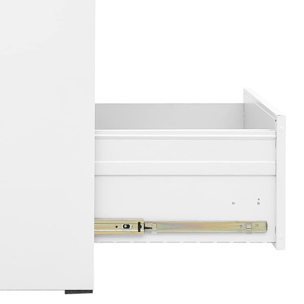 Classeur Blanc 46x62x133 cm Acier