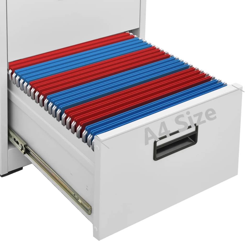 Classeur Gris clair 46x62x164 cm Acier - XIOS