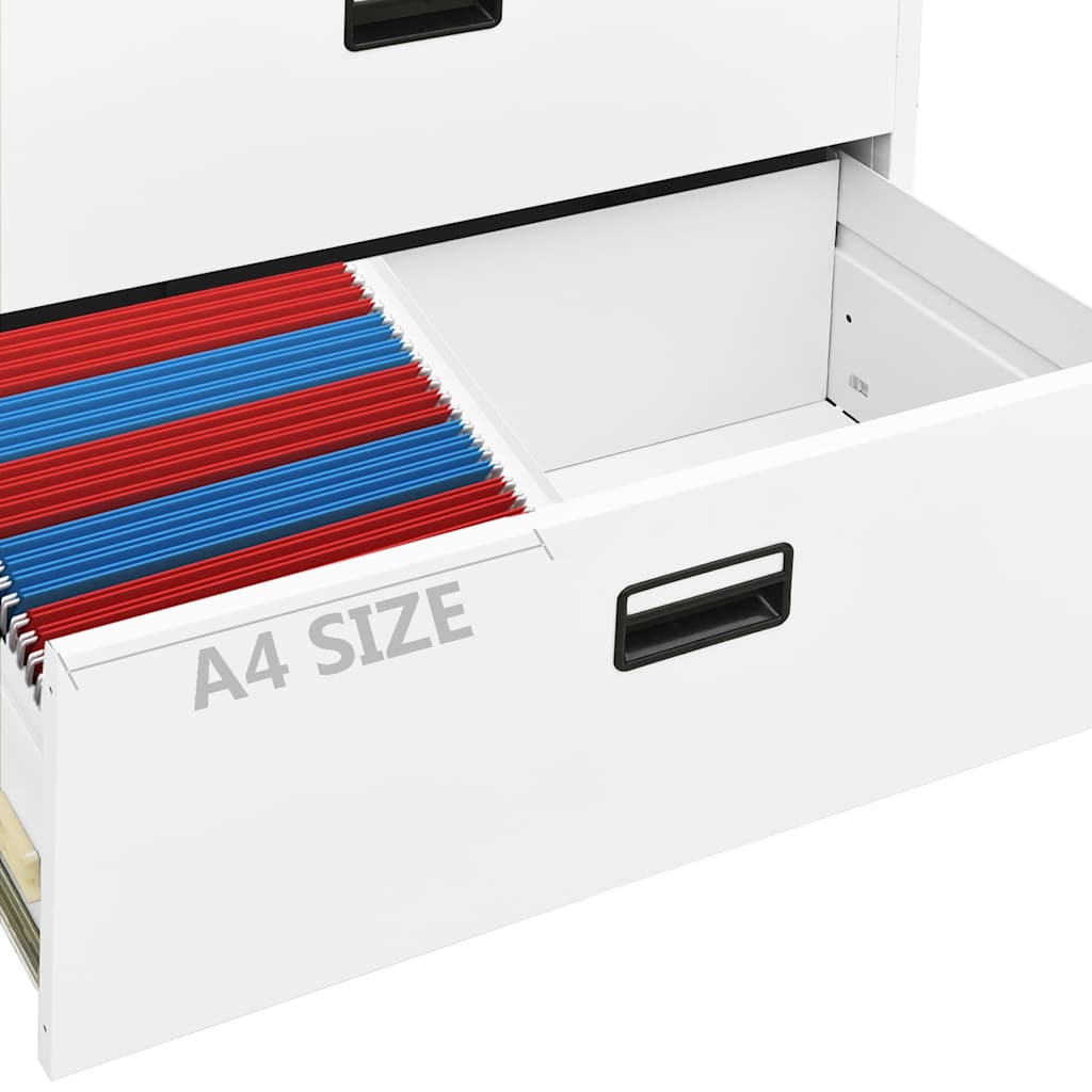 Classeur Blanc 90x46x72,5 cm Acier