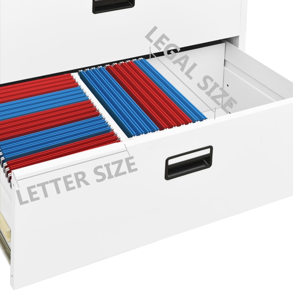 Classeur Blanc 90x46x134 cm Acier - XIOS