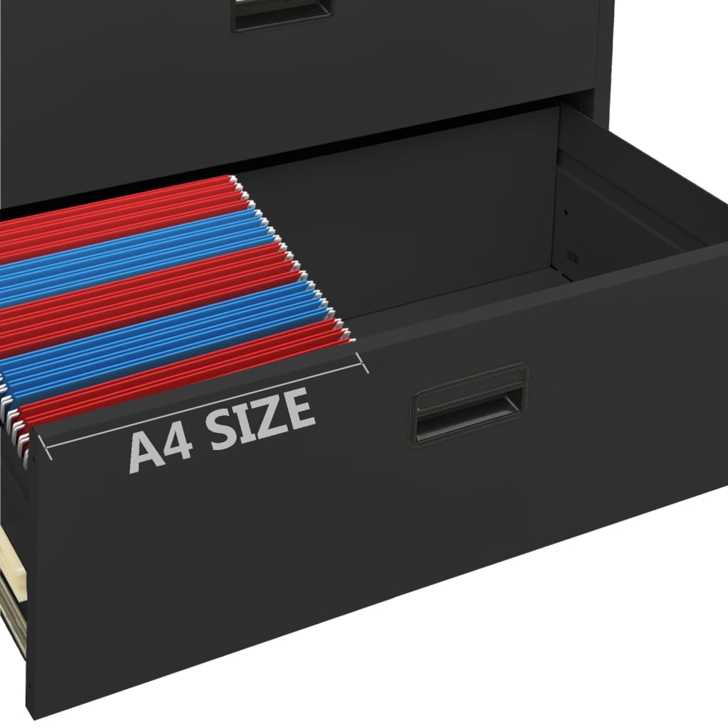 Classeur Anthracite 90x46x134 cm Acier - XIOS