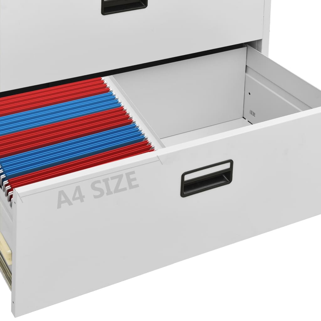 Classeur Gris clair 90x46x164 cm Acier - XIOS