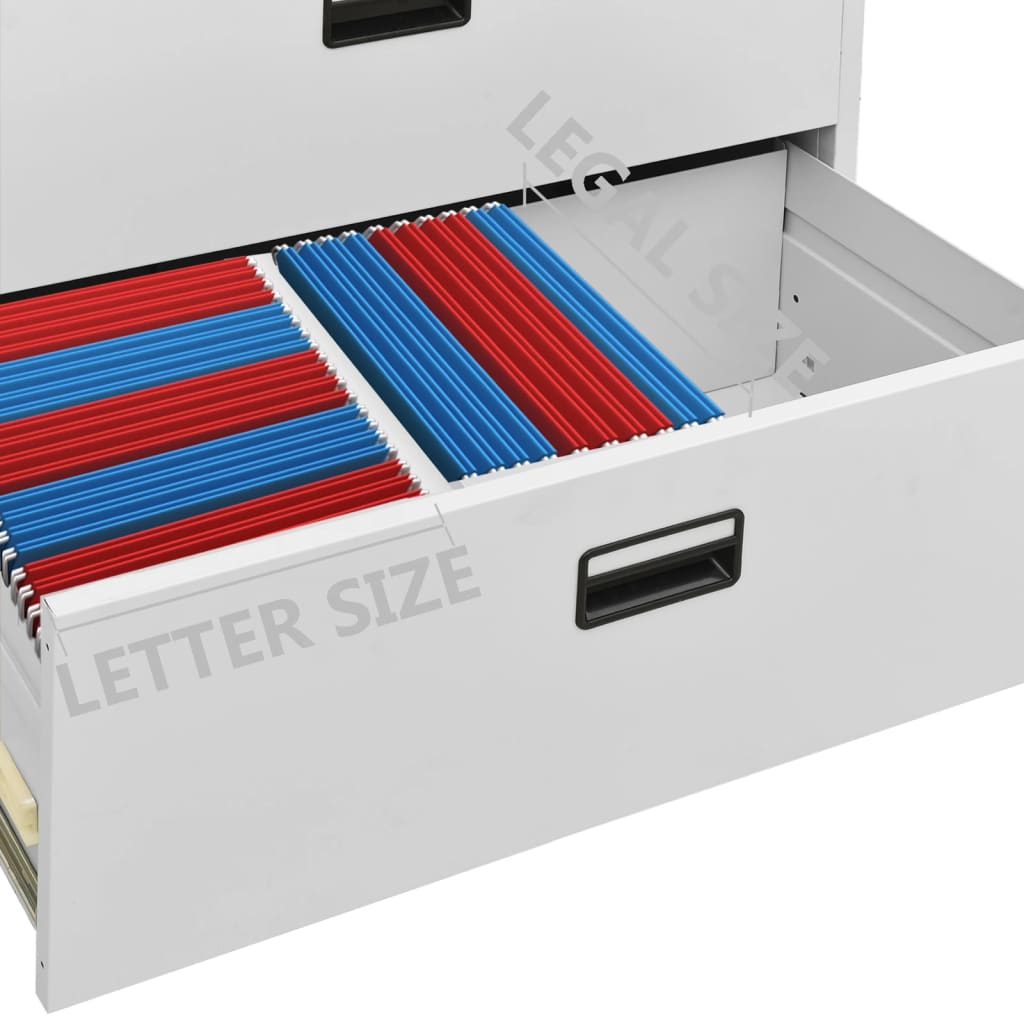 Classeur Gris clair 90x46x164 cm Acier - XIOS