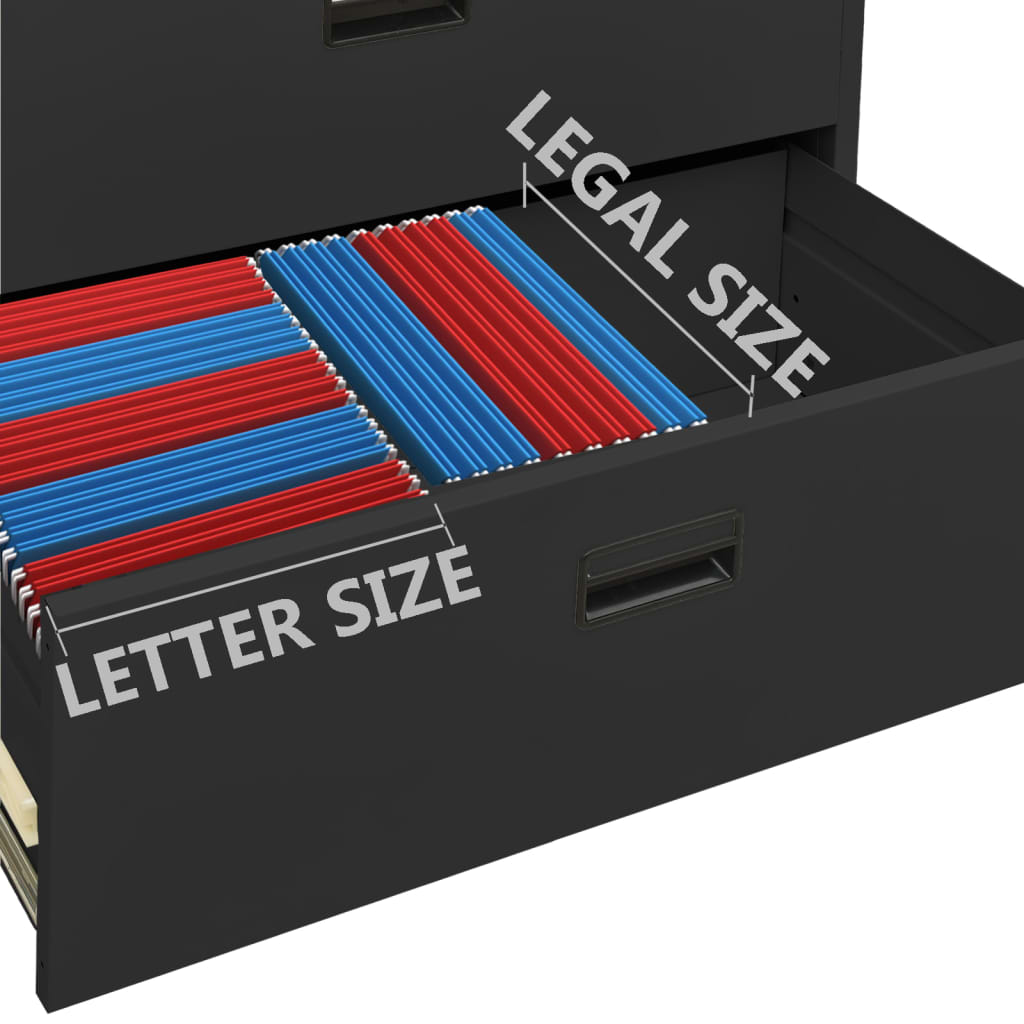 Classeur Anthracite 90x46x164 cm Acier - XIOS