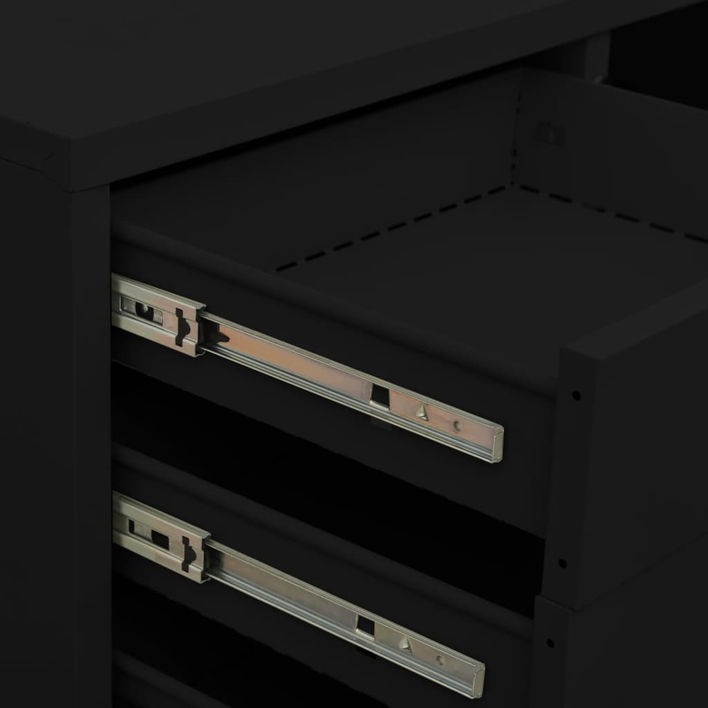 Armoire de bureau Noir 90x40x102 cm Acier - XIOS