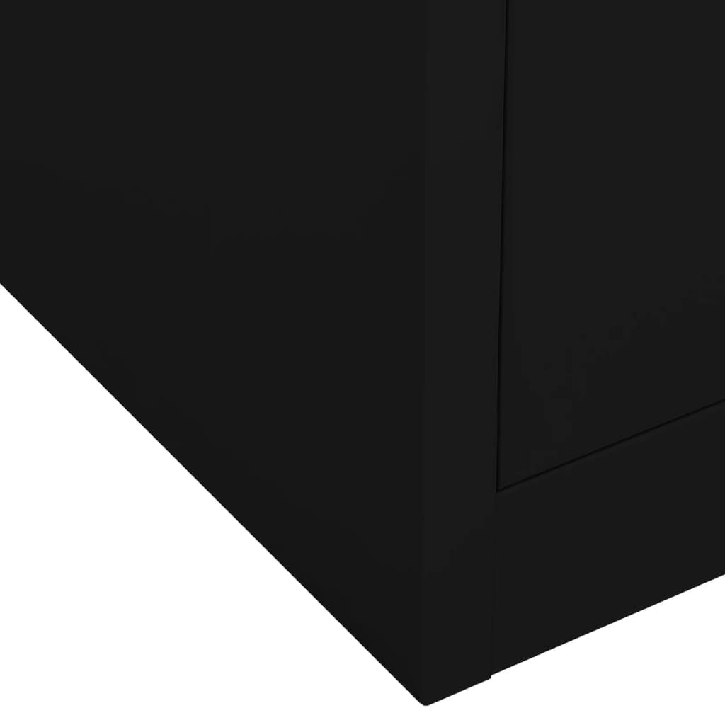 Armoire de bureau Noir 90x40x102 cm Acier - XIOS