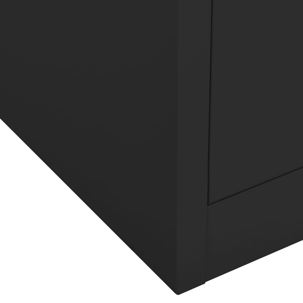 Armoire de bureau Anthracite 90x40x102 cm Acier - XIOS