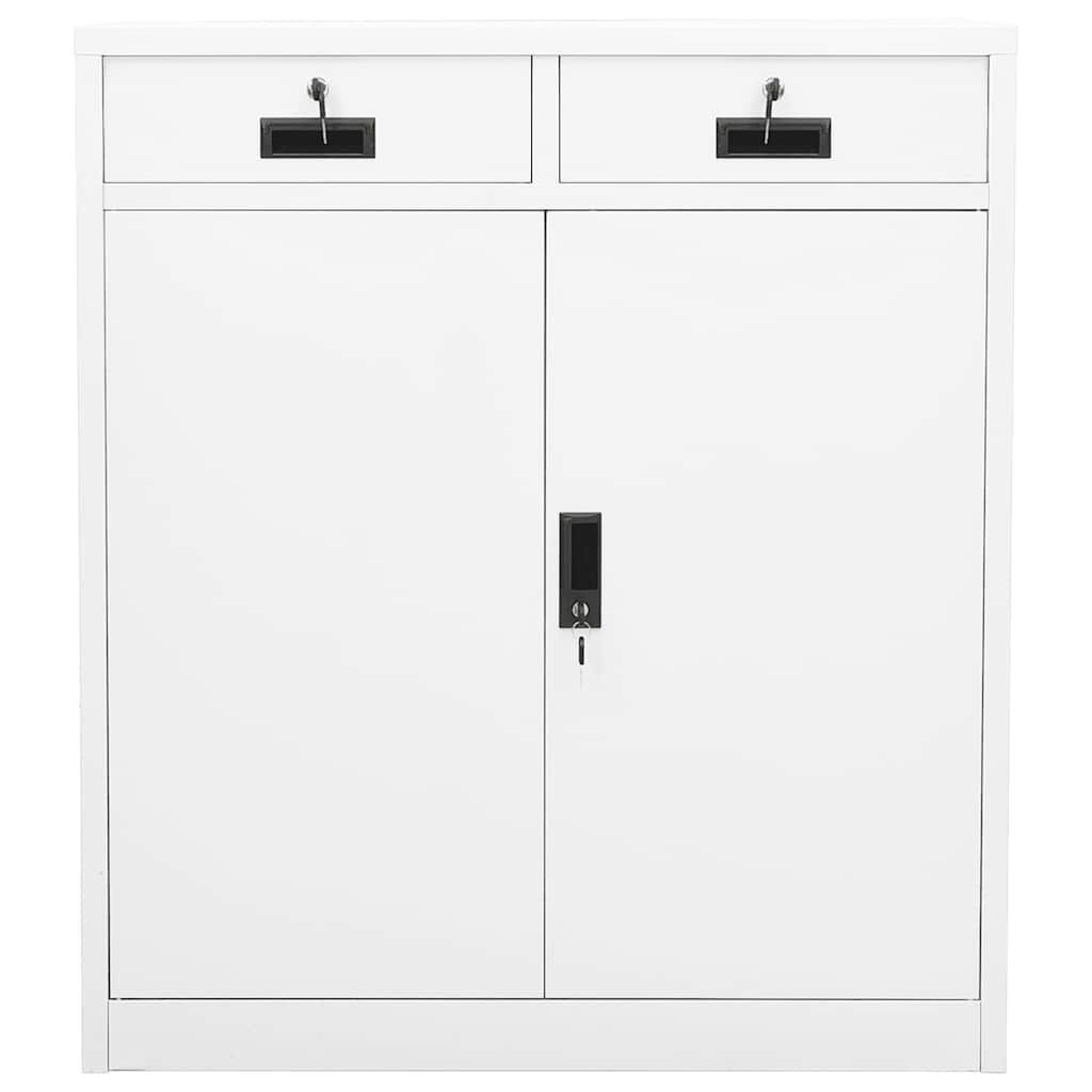 Armoire de bureau Blanc 90x40x102 cm Acier