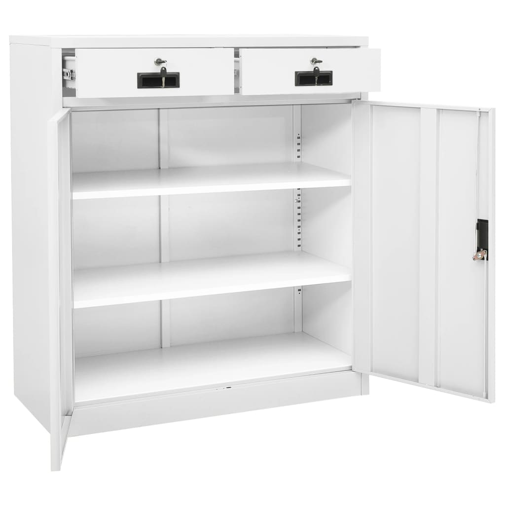 Armoire de bureau Blanc 90x40x102 cm Acier - XIOS
