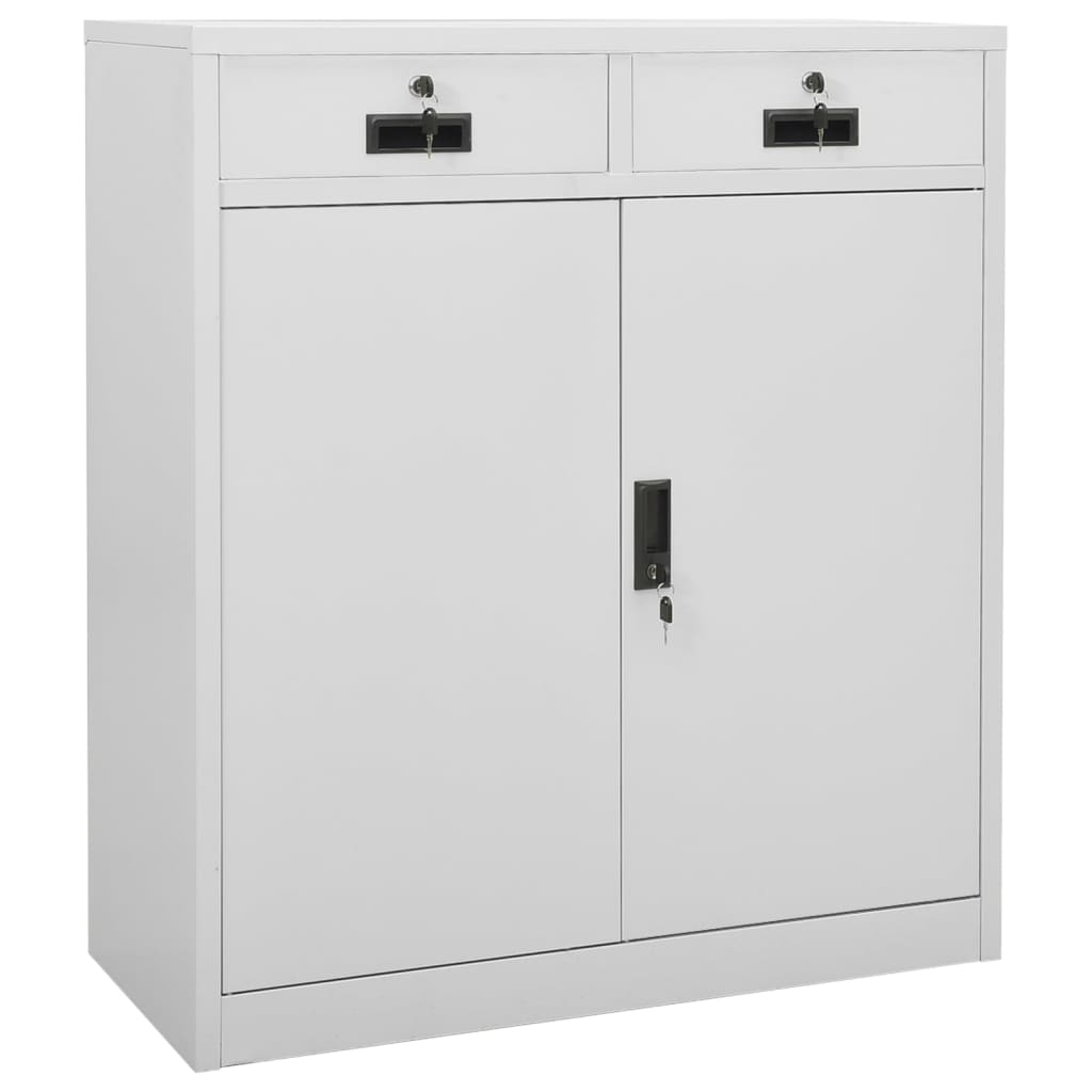 Armoire de bureau Gris clair 90x40x102 cm Acier - XIOS
