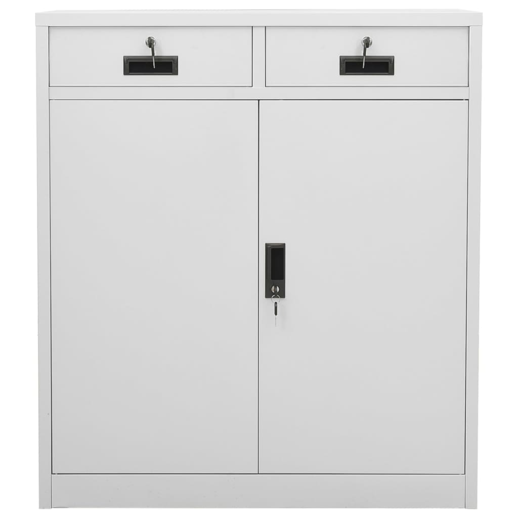 Armoire de bureau Gris clair 90x40x102 cm Acier - XIOS