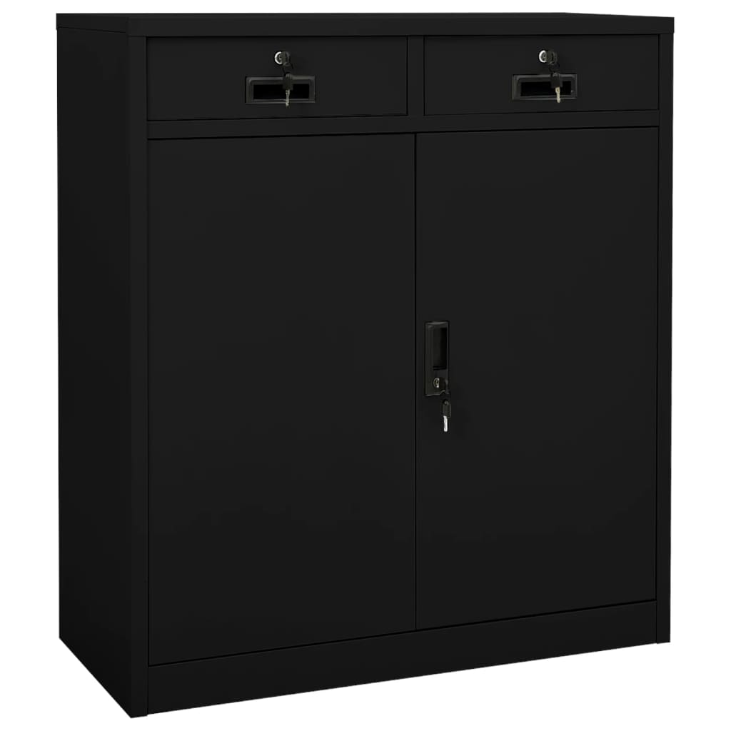 Armoire de bureau Noir 90x40x102 cm Acier - XIOS