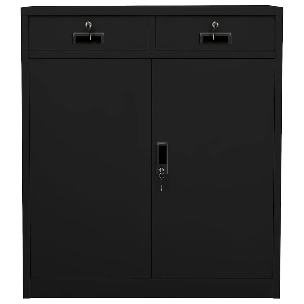 Armoire de bureau Noir 90x40x102 cm Acier