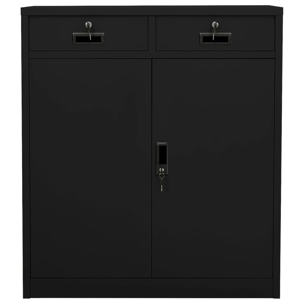 Armoire de bureau Noir 90x40x102 cm Acier - XIOS