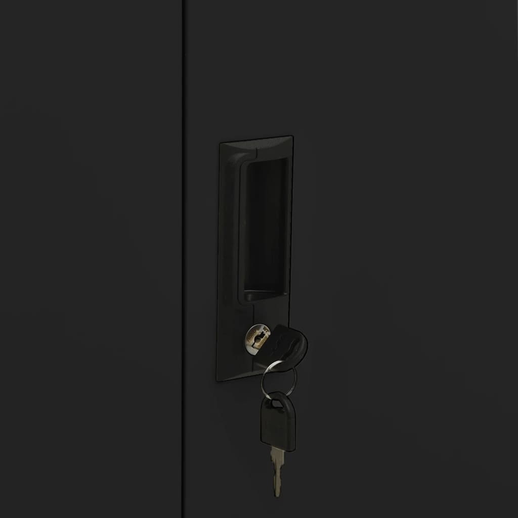 Armoire de bureau Noir 90x40x102 cm Acier - XIOS