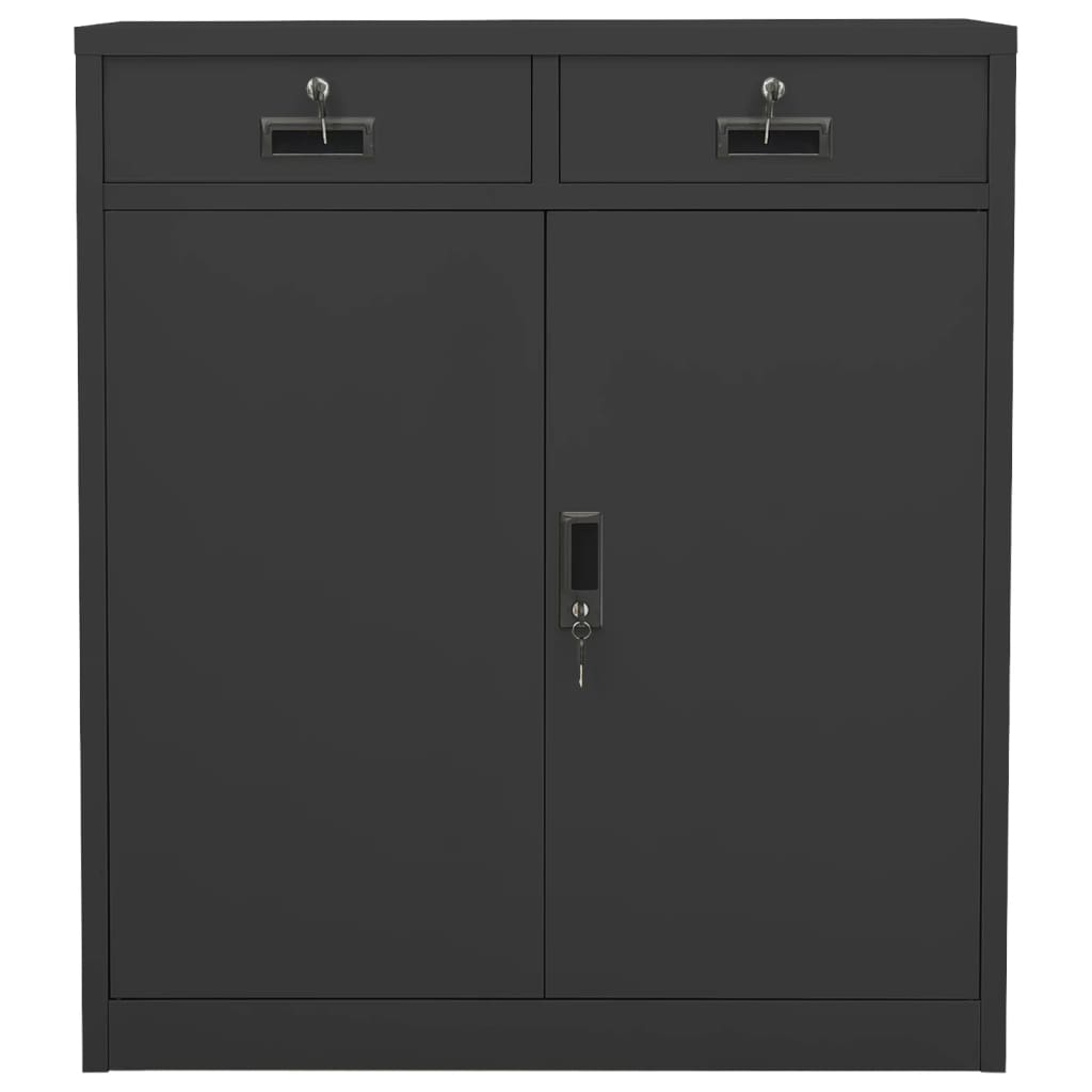 Armoire de bureau Anthracite 90x40x102 cm Acier - XIOS