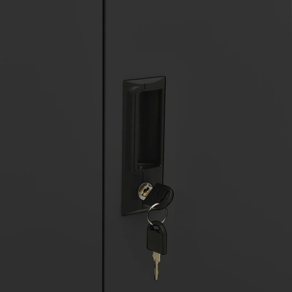 Armoire de bureau Anthracite 90x40x102 cm Acier - XIOS