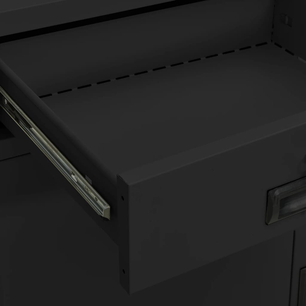 Armoire de bureau Anthracite 90x40x102 cm Acier - XIOS