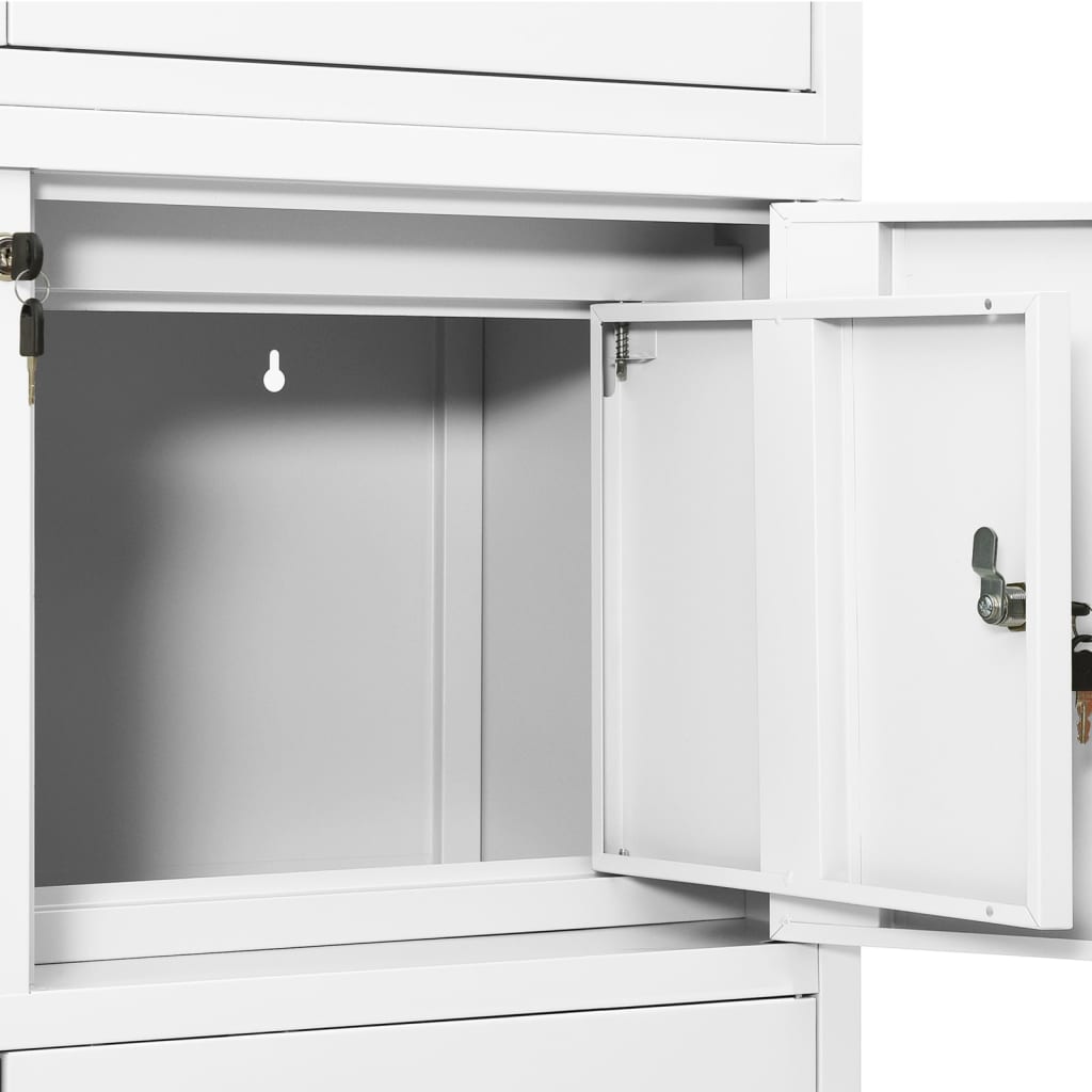 Armoire de bureau Blanc 90x40x180 cm Acier - XIOS