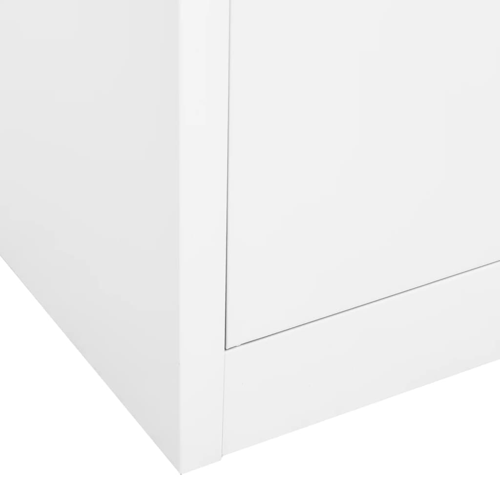 Armoire de bureau Blanc 90x40x180 cm Acier - XIOS