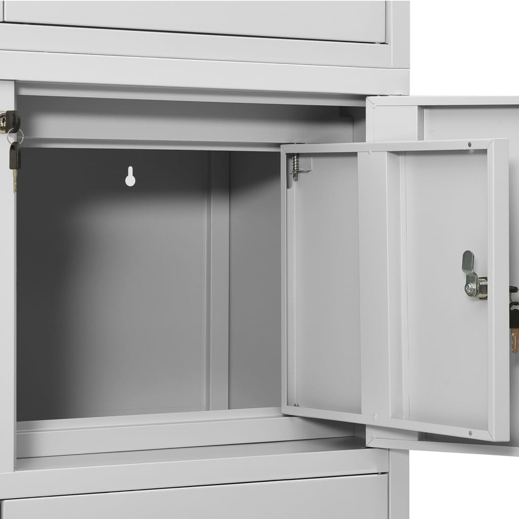 Armoire de bureau Gris clair 90x40x180 cm Acier - XIOS