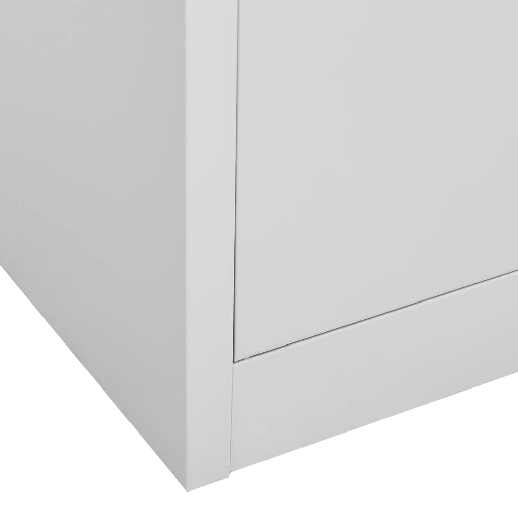 Armoire de bureau Gris clair 90x40x180 cm Acier - XIOS