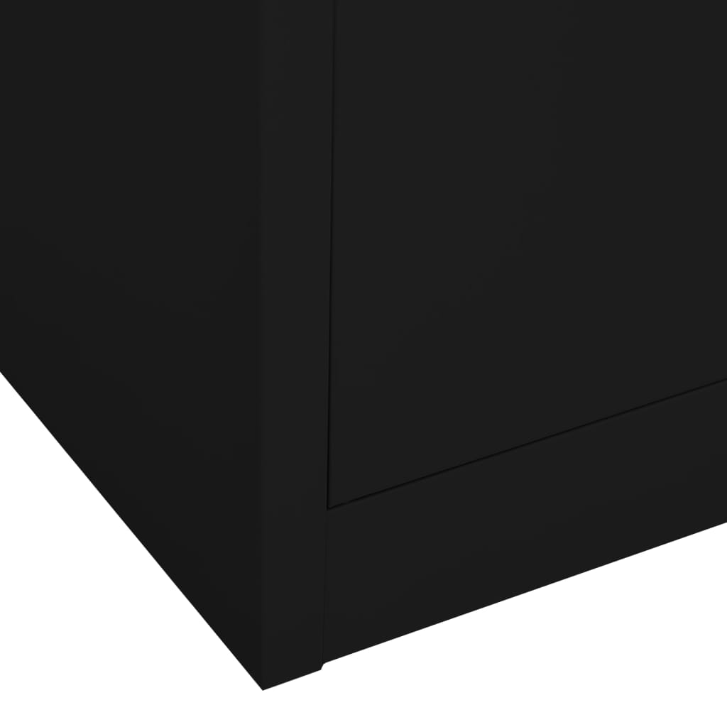 Armoire de bureau Noir 90x40x180 cm Acier - XIOS