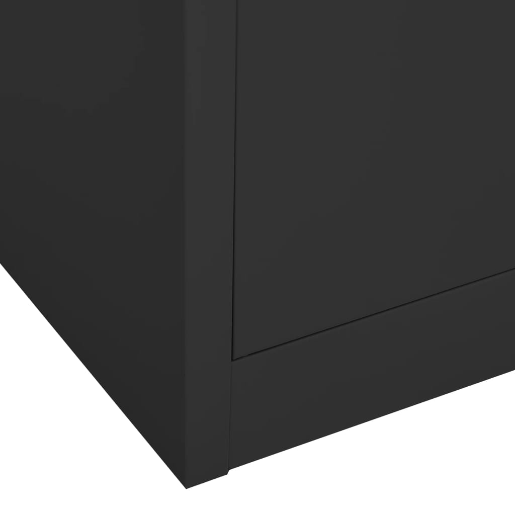 Armoire de bureau Anthracite 90x40x180 cm Acier - XIOS