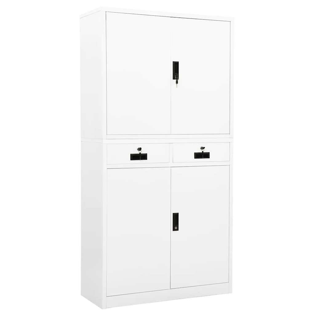 Armoire de bureau Blanc 90x40x180 cm Acier - XIOS