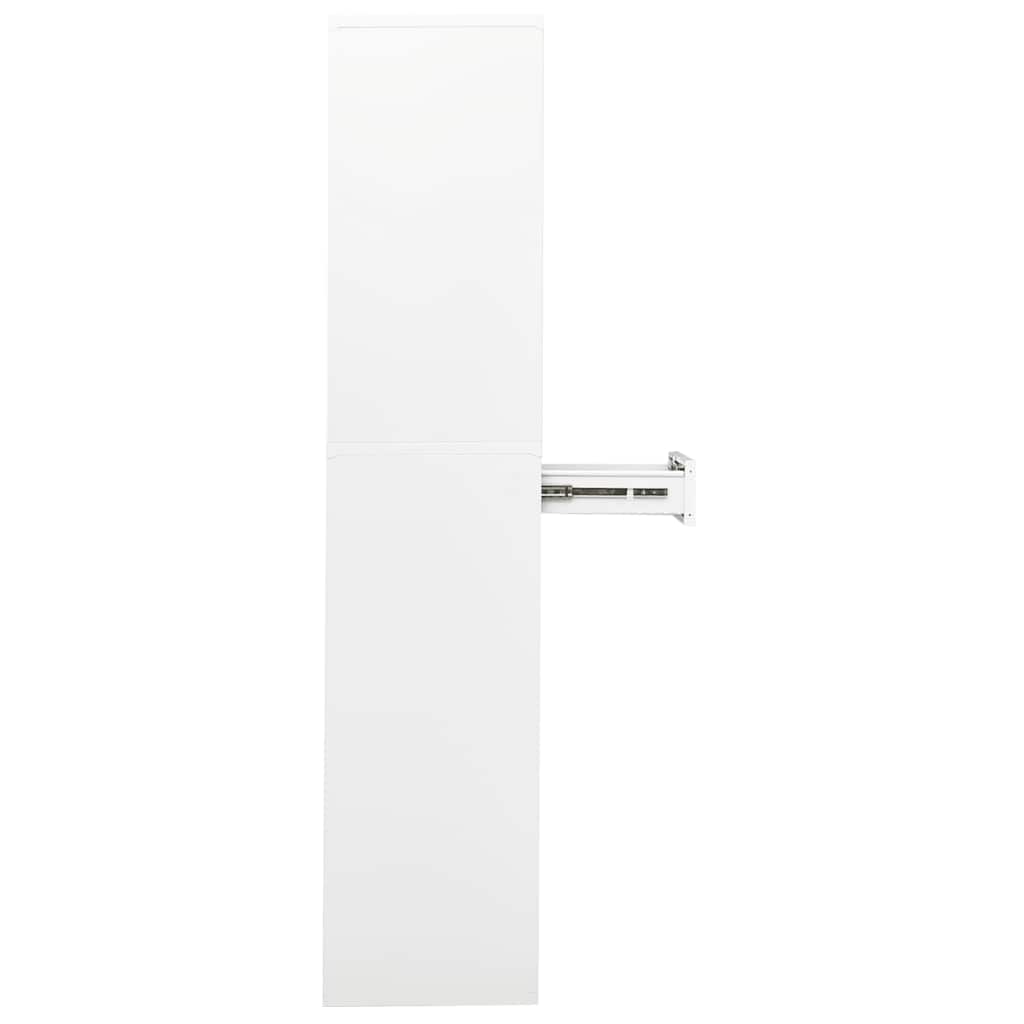 Armoire de bureau Blanc 90x40x180 cm Acier - XIOS