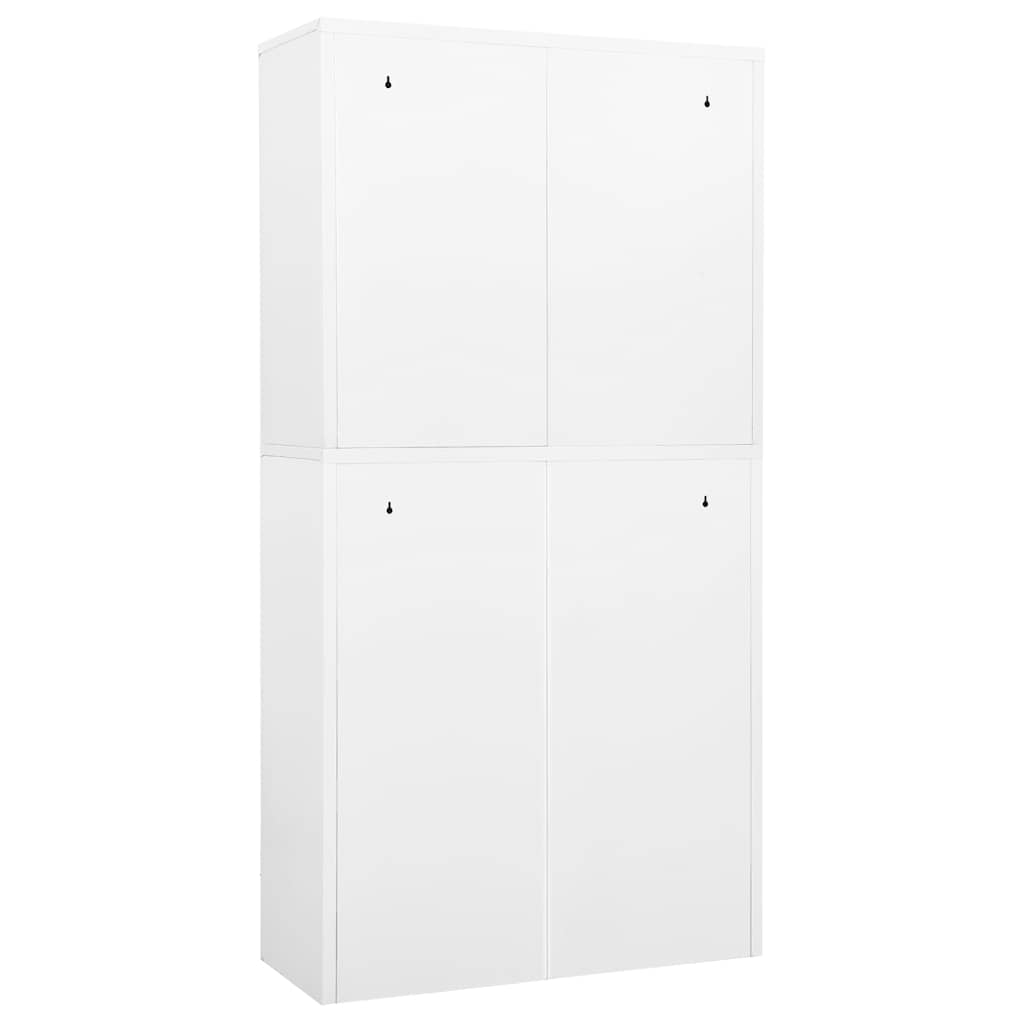 Armoire de bureau Blanc 90x40x180 cm Acier - XIOS
