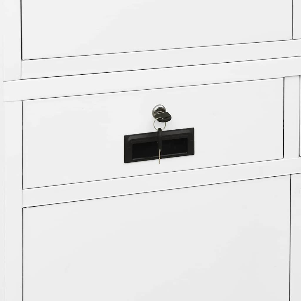 Armoire de bureau Blanc 90x40x180 cm Acier - XIOS