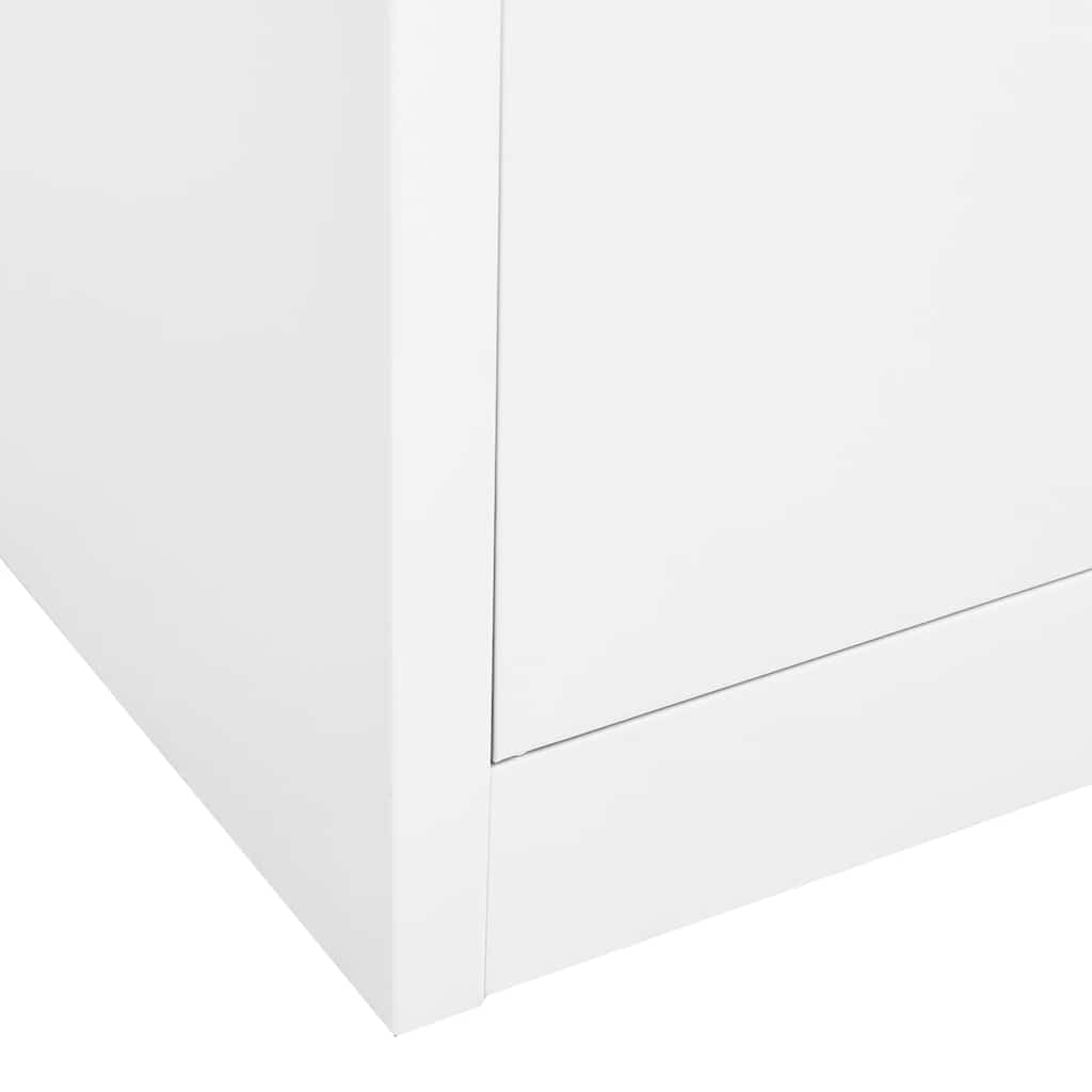 Armoire de bureau Blanc 90x40x180 cm Acier - XIOS