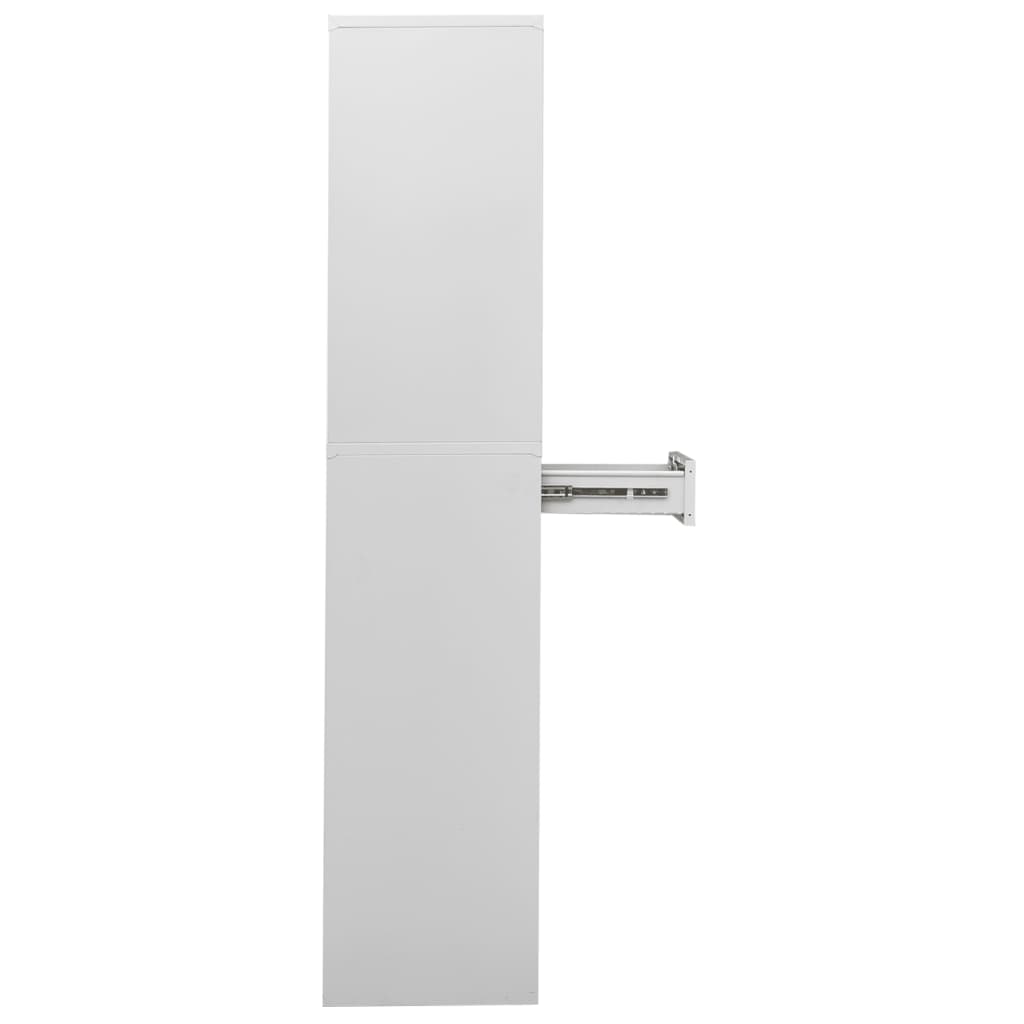 Armoire de bureau Gris clair 90x40x180 cm Acier - XIOS
