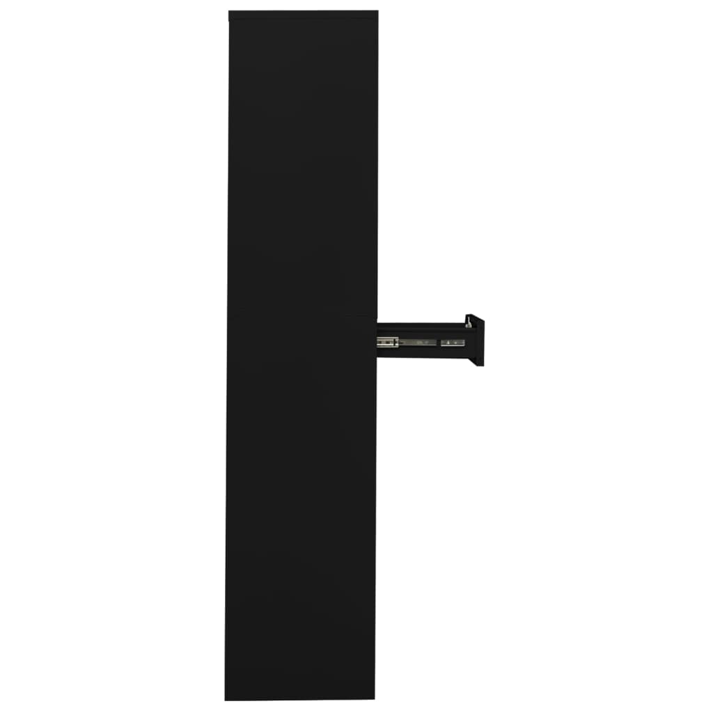 Armoire de bureau Noir 90x40x180 cm Acier - XIOS