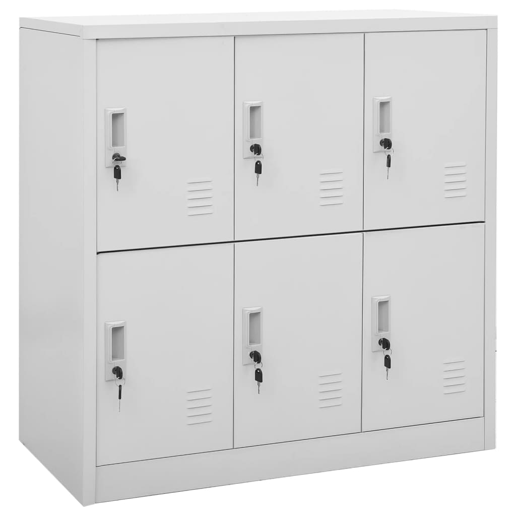 Armoire à casiers Gris clair 90x45x92,5 cm Acier - XIOS